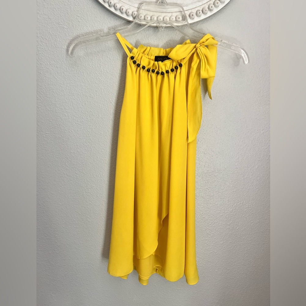 Dressy Sleeveless Blouse with Beaded Neckline